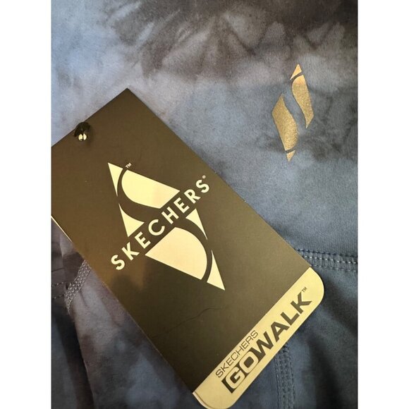 Skechers Womens Size XS Blue Sketchdye GO WALK High-Rise Bike Shorts NWT - Picture 4 of 8